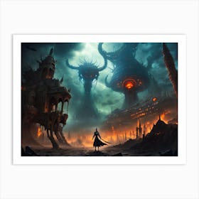 Alien City On A Strange Planet Art Print