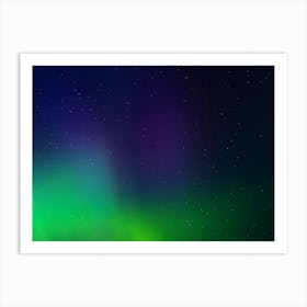 Aurora Synthwave #4 Art Print