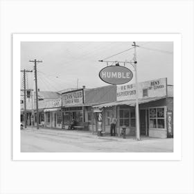Street Scene, Crane, Texas By Russell Lee Art Print