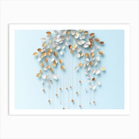 Colorful Tree with Leaves on Hanging Branches 15 Art Print