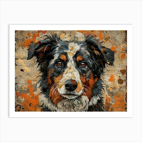 Australian Shepherd Fine Art Portrait 2 Art Print