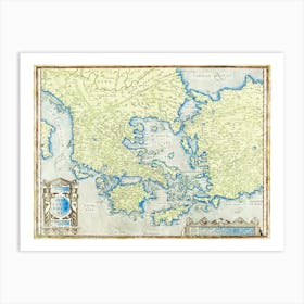 Kaart Van Griekenland,  Abraham Ortelius (1527–1598) Art Print