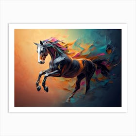 Horse Animal Abstract 1 Art Print