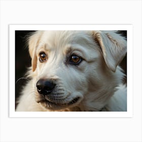 Portrait Of A Sad Dog Art Print