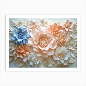 Paper Flower Wall Art 17 Art Print