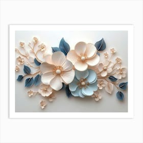 Paper Flower Wall Art 24 Art Print