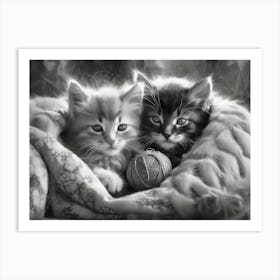 Cosy Kittens 1 Art Print