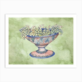 Watercolor Chinoiserie 2 Art Print