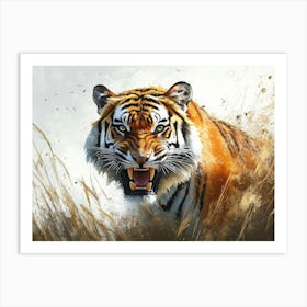 Fantasy Illustration of a Wild Animal Tiger 2 Art Print