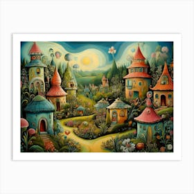 Fantasy Village 11 Art Print