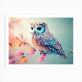 Colorful Owl Art Print