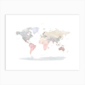 World Map No 289 Art Print