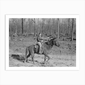 Home Supervisor Of Chicot Farms Project Must Ride Horseback To Get To And From Project, Arkansas By Russell 1 Art Print