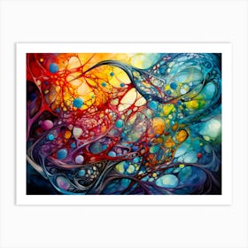 Abstract Swirling Detailed Pen Art Print