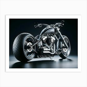 Futuristic Chopper Motorcycle concept Art Print