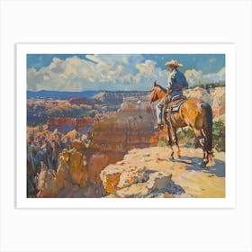 Cowboy In Bryce Canyon Utah 2 Art Print