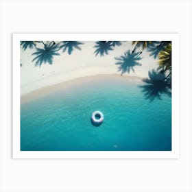 Aerial View Of A Tropical Beach Art Print