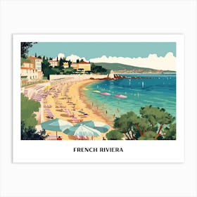 French Riviera Vintage Travel Poster Landscape 6 Art Print