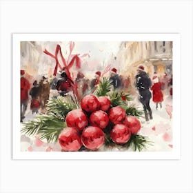 Christmas Baubles Art Print