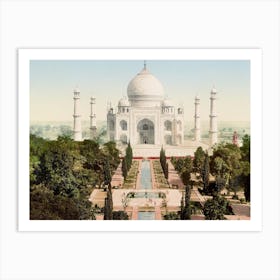 Taj Mahal Vintage Illustration Art Print