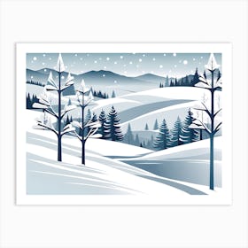 Christmas snow 5 vector art Art Print