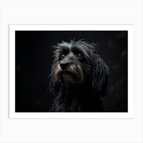 Black Dog Portrait Art Print