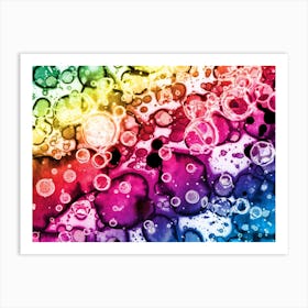 Abstract Watercolor Rainbow 1 Art Print