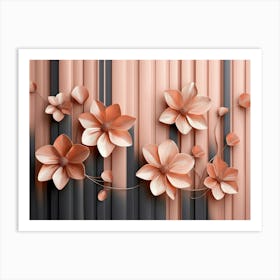 Flowers On A Wall 1 Art Print