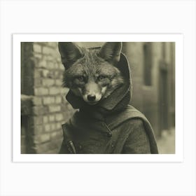 Absurd Bestiary: From Minimalism to Political Satire.Fox In A Coat Art Print