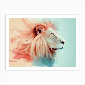 Lion Animal Abstract 3 Art Print