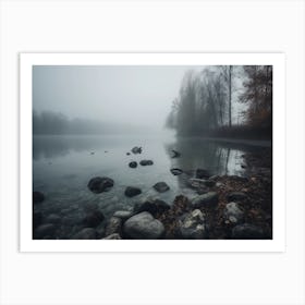 Foggy Lake 1 Art Print