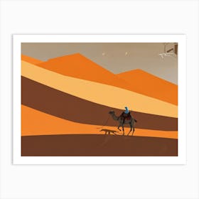 Camel In The Desert 8 Art Print