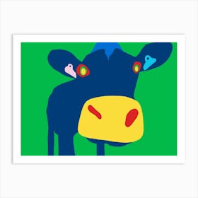 Cow up close Art Print