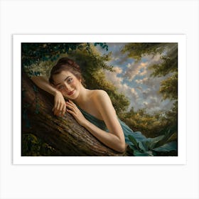 Girl In A Tree Art Print