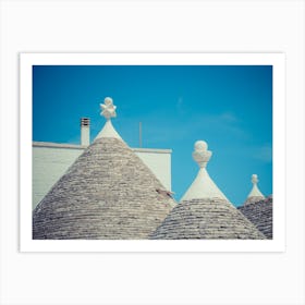 Close Up Of A Conical Roofs Of A Trulli Houses Art Print