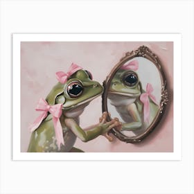 Frog In The Mirror Art Print