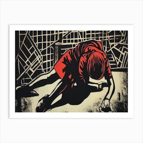 'The Girl In Red' Art Print