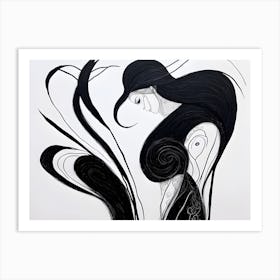 Black And White Painting 2 Art Print