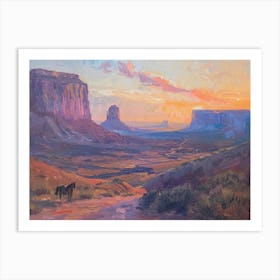Western Sunset Landscapes Monument Valley Arizona 1 Art Print