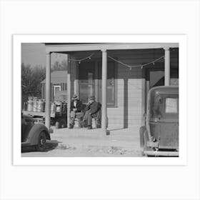 Untitled Photo, Possibly Related To Men Sitting In Front Of Hotel In The Early Morning, Little Fork, Minnesota By Art Print