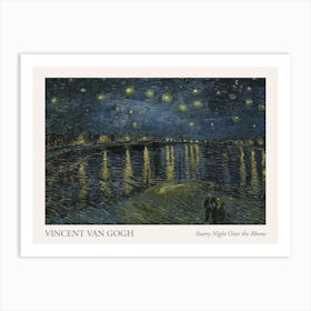 Starry Night Over The Rhone, Vincent Van Gogh Poster Art Print