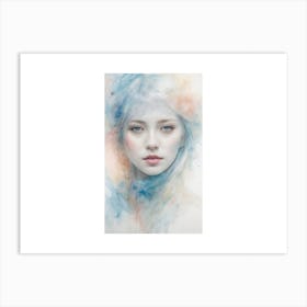 Watercolour Of A Girl Art Print