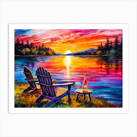 Lakeside Retreat Art Print