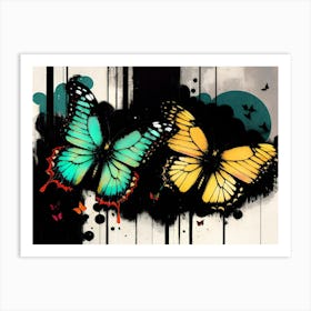 Two Colorful Butterflies 2 Art Print