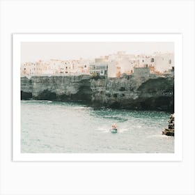 Buildings On Ocean Art Print