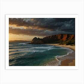 Sunset At The Beach 10 Art Print