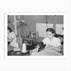 Sewing Ticking For Mattress, Mattress Factory, San Angelo, Texas By Russell Lee Art Print