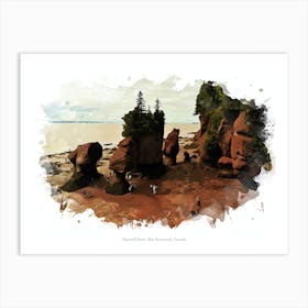 Hopewell Rocks, New Brunswick, Canada Art Print