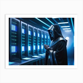 Tech priests prayying to server farms 2 Art Print