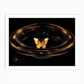 Golden Butterfly 25 Art Print